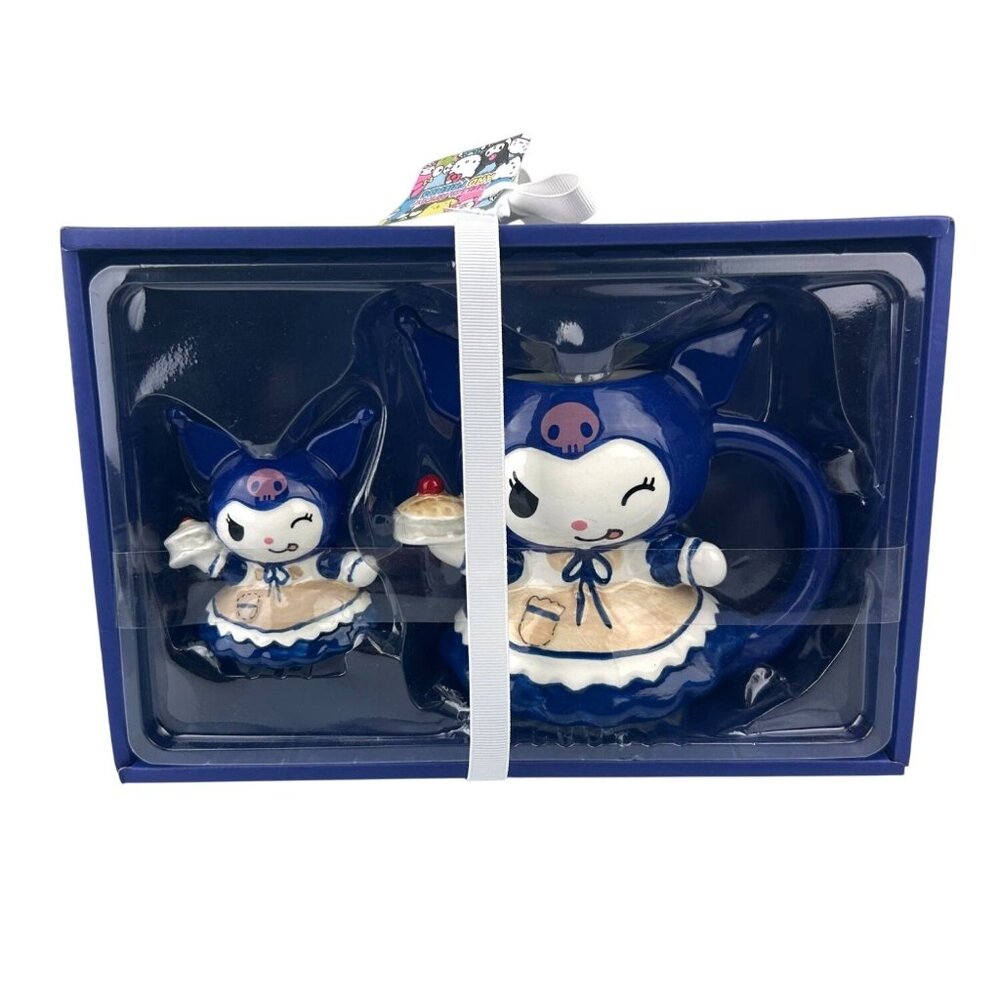 Kuromi By Sanrio Blue Sky Mug & Figurine Set Purple Ceramic Pie Gift Cute READ